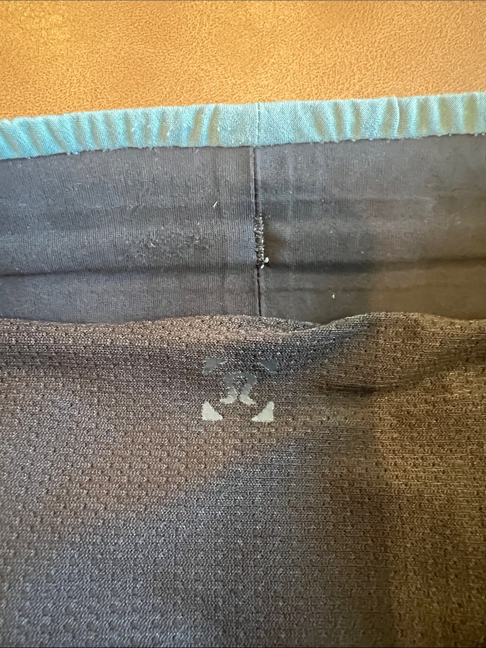lululemon athletica Two-Layer Training Shorts in Teal and Black - Picture 3 of 3